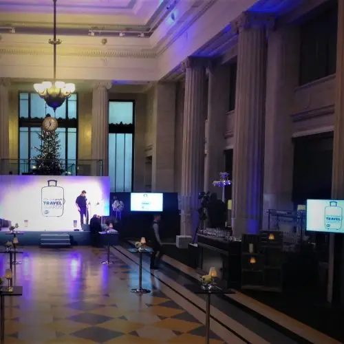Set up for The Telegraph Travel Awards