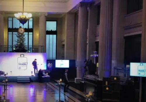 Set up for The Telegraph Travel Awards